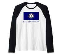 Elizabethtown Kentucky Drapeau de l'État des États-Unis Souvenir Manche Raglan