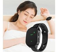Eljeczt Appareil D'aide Au Sommeil Montre-Bracelet D'aide Au Sommeil Machine D'aide À La De Sommeil À Micro-Courant pour Soulager Le Stress Améliorer Le Sommeil,Black