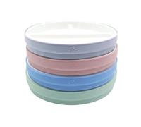 Elk and Friends Assiettes compartimentées en pour enfants de 17 cm avec en silicone. Convient aux bébés, aux enfants et aux tout-petits. Passe au micro-ondes et au lave-vaisselle.