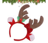 Elk Antlers Cheveux,Bandeaux de fourchettes de dessin animé,Antlers Design Bandeau de Noël - Bandeaux à la mode pour les scènes de vacances d'hiver pour cheveux fins et épais pour adultes,
