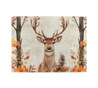 Elk Are In The Woods Puzzle en bois de 500 pièces pour adultes - Puzzle stimulant pour jeu de taille 38,1 x 51,8 cm