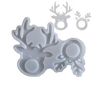 Elk Head Silicone Mold - Silicone, 5.12x6.1in Ornament Mold Flexible | Non-Stick DIY Resin Craft Mould, Craft Molds For Home Decor, Resin Casting, Candle Making, Soap Crafting