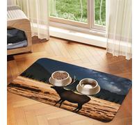 Elk in the Meadow Set de table en cuir absorbant pour animal domestique 40 x 60 cm Beau design pour gamelle de chat et chien