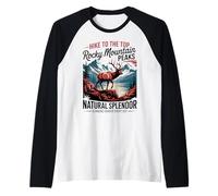 Elk in the Rocky - Vintage Rocky Mountain National Park Manche Raglan