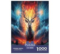 Elk Puzzles 1000 Pièces Cadeau Unique Jeu Éduchatif Challenge Toy À De Qualité Supérieure Peinture Art pour Adultes Et Enfants 38x26cm/1000pcs