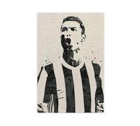 ELKPDOE Cristiano Ronaldo 6 Poster sur toile de football - Décoration pour chambre à coucher, bureau, chambre - Cadeau sans cadre - 60 x 90 cm