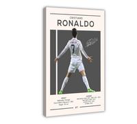 ELKPDOE Cristiano Ronaldo Poster sur toile de football, décoration murale pour salon, chambre à coucher, cadre : 30 x 45 cm