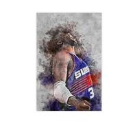 ELKPDOE Poster Charles Barkley sur toile de basket-ball, décoration murale pour salon, chambre à coucher, sans cadre : 60 x 90 cm