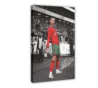 ELKPDOE Poster Cristiano Ronaldo 7 sur toile - Décoration murale pour salon, chambre à coucher - Cadre : 50 x 75 cm