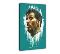ELKPDOE Poster David Silva - Impression sur toile - Motif joueur de football - Décoration pour chambre à coucher, bureau, chambre - Cadre cadeau : 40 x 60 cm