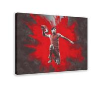 ELKPDOE Poster de football Steven Gerrard sur toile pour décoration de chambre à coucher, bureau, chambre, cadre cadeau : 30 x 45 cm