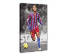 ELKPDOE Poster Ronaldinho sur toile pour décoration de chambre à coucher, bureau, chambre, cadre cadeau : 30 x 45 cm