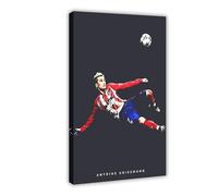 ELKPDOE Poster sur toile représentant un joueur de football d'Antoine Griezmann, décoration murale pour salon, chambre à coucher, cadre : 60 x 90 cm