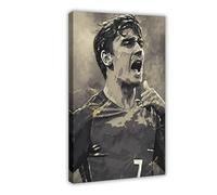 ELKPDOE Poster sur toile représentant un joueur de football d'Antoine Griezmann, décoration murale pour salon, chambre à coucher, cadre : 30 x 45 cm