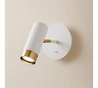 Elksdut Applique Murale de tête de lit de Lampe de Chambre à Coucher LED, Lampe de Lecture de Chevet avec Interrupteur, Appliques murales décoratives de côté de lit d'hôtel, projecteur, Rotatif à 35