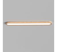 Elksdut Bois linéaire LED Suspension Ovale Longue Bande Plafond Lustre en Bois Massif luminaire Suspendu 3000K île lumière Salle à Manger Cuisine décor plafonnier