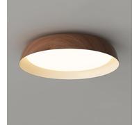 Elksdut Japonais Style Wabi-sabi Simple Plafonnier Maître Chambre Lampe D’étude Rond Ménage Fer Grain De Bois Plafonnier Luminaires Salon Cuisine LED Plafonnier