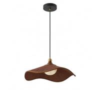 Elksdut Lampe suspendue à abat-jour en forme de pétale ondulé de 17,7 pouces, lampe suspendue à LED intégrée de 12 W à 3 couleurs