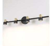 Elksdut LED Vanity Light Mur ou Plafond Rail Luminaire Kit Spot-Light Réglable Noir Moderne Mur Spot Cuisine Salle De Bain Salon Salle À Manger Couloir Chambre Décor Lampe