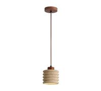 Elksdut Mini Suspension Moderne, luminaires Suspendus en travertin Jaune, éclairage Suspendu E27 pour îlot de Cuisine, Salle à Manger, Salon, Chambre, diamètre : 4,72 Pouces