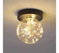Elksdut Plafonnier Nordique plafonnier créatif en gypsophile plafonnier à LED avec Abat-Jour en Boule de Verre, éclairage Suspendu de décoration de vestiaire Domestique près des luminaires de Plafond