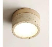Elksdut Plafonnier Rond encastré, Conception en Pierre de Downlight LED 9W, plafonnier Rustique rétro plafonnier Moderne pour Hall d'entrée, Placard, Couloir, entrée, Salon 3000K