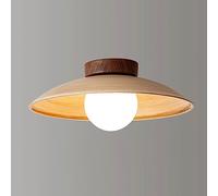 Elksdut Plafonnier Semi-encastré, Abat-Jour Bol Vintage près du plafonnier, plafonnier intérieur Moderne pour Chambre, entrée, Couloir, plafonnier en métal coloré Grain de Bois