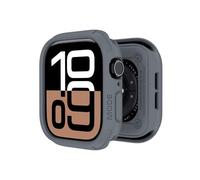 elkson Compatible avec Apple Watch 46 mm, Quattro Series Coque robuste pour Apple Watch et iWatch Series 11 10, coque de protection durable de qualité militaire, flexible, résistant aux chocs, gris