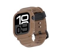 elkson Coque pour Apple Watch Series 9/8/7 45 mm SE/SE2 44 mm - Robuste et Résistante aux Chocs avec Bracelet Tactique Quattro Pro 2.0 - Protection Durable en TPU de Qualité Militaire - Noir
