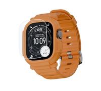 elkson Quattro Pro Series Coque de Protection Durable et résistante aux Chocs pour Apple Watch Ultra 2/1-49 mm - en Verre trempé - Orange