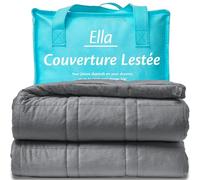 Ella Couverture Lestée Adulte 150x200cm 9kg Polaire Sherpa, Couverture Pondérée Relaxante, Calmante, 7 Couches, Perles de Verre Hypoallergéniques, Couche Externe Coton Doux & Rafraîchissant