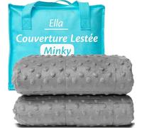 Ella Couverture Lestée Enfant 2,4kg 90x120cm - Relaxante & Calmante Couette Enfant - Perles de Verre Hypoallergéniques, Couche Externe Coton Doux & Rafraîchissant Couverture Pondérée 15-25kg - Minky