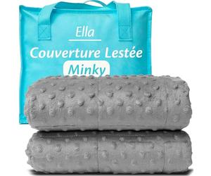 Ella Couverture Lestée Enfant 3,2kg 100x150cm - Relaxante & Calmante Couette Enfant - Perles de Verre Hypoallergéniques, Couche Externe Coton Doux & Rafraîchissant Couverture Pondérée 25-45kg - Minky