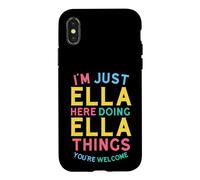 Ella Here Doing Ella Things Funny Ella Name Coque pour iPhone X/XS