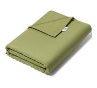 Ella Housse de Couette 135x200 cm pour Couverture Lestée Adulte - 100% Coton - Idéale pour couvertures pondérées de 7 kg et 9 kg - Vert Olive Clair