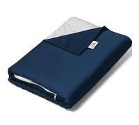 Ella Housse de Couette 200x200 cm pour Couverture Lestée Adulte - 100% Coton - Idéale pour couvertures pondérées de 11 kg et 13 kg - Bleu Marine