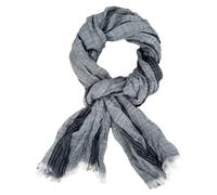 Ella Jonte Écharpe légère en viscose pour homme - Gris noir ou bleu, gris, taille unique