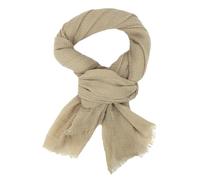 Ella Jonte Écharpe légère et douce pour homme, couleur unie, beige, taille unique