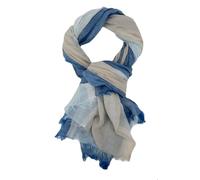 Ella Jonte Écharpe légère et large pour homme, en 3 couleurs : bleu, rouge, gris, coton, viscose, bleu, taille unique