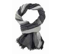 Ella Jonte Écharpe légère et large pour homme, en 3 couleurs : bleu, rouge, gris, coton, viscose, gris, taille unique