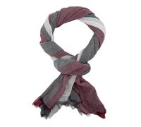 Ella Jonte Écharpe légère et large pour homme, en 3 couleurs : bleu, rouge, gris, coton, viscose, rouge, taille unique