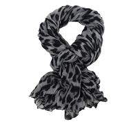 Ella Jonte Écharpe légère léopard beige gris ou marron imprimé animal pour femme, gris, taille unique