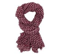 Ella Jonte Écharpe légère pour homme à rayures rouge, bleu, noir ou gris blanc, rouge, taille unique