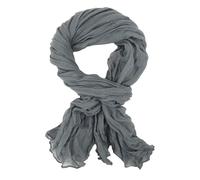 Ella Jonte Écharpe légère pour homme - Couleur unie - Bleu gris ou marron - Pour toutes les saisons, gris, taille unique