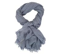 Ella Jonte Écharpe pour homme à rayures en coton bleu rouge ou gris blanc, bleu, taille unique