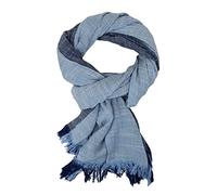 Ella Jonte Écharpe pour homme Beige Marron Gris ou Bleu Écharpe légère Coton Viscose, bleu, taille unique