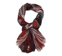 Ella Jonte Écharpe pour homme en 3 couleurs noir, beige ou rouge, 100 % viscose, rouge, taille unique