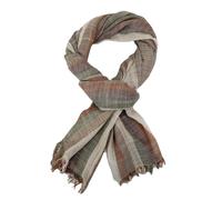 Ella Jonte Écharpe pour homme légère et douce avec rayures en aspect lin, beige, taille unique
