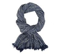 Ella Jonte Écharpes foulard d'homme bleu blanc maritim coton