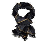 Ella Jonte Foulard pour homme en viscose - Noir, gris ou bleu, Noir , taille unique